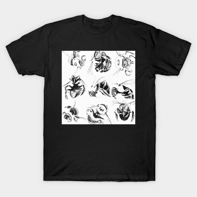 9 bees by Chad Brown T-Shirt by chadtheartist